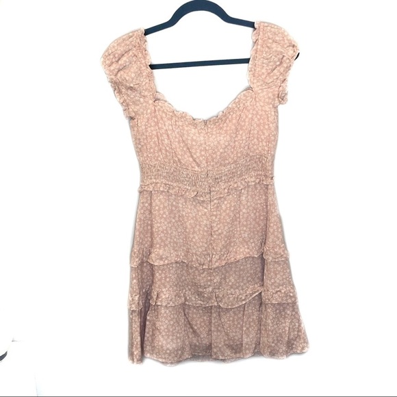 Sundae Muse Light Pink Floral Ruffle Dress - Picture 3 of 7